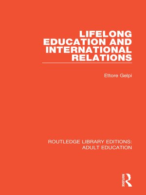 cover image of Lifelong Education and International Relations